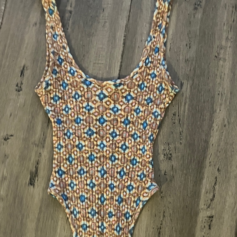 Heavy Manners That Body Shapes Ribbed Pink High Cut 90’s Bodysuit One Piece XS - Picture 6 of 8